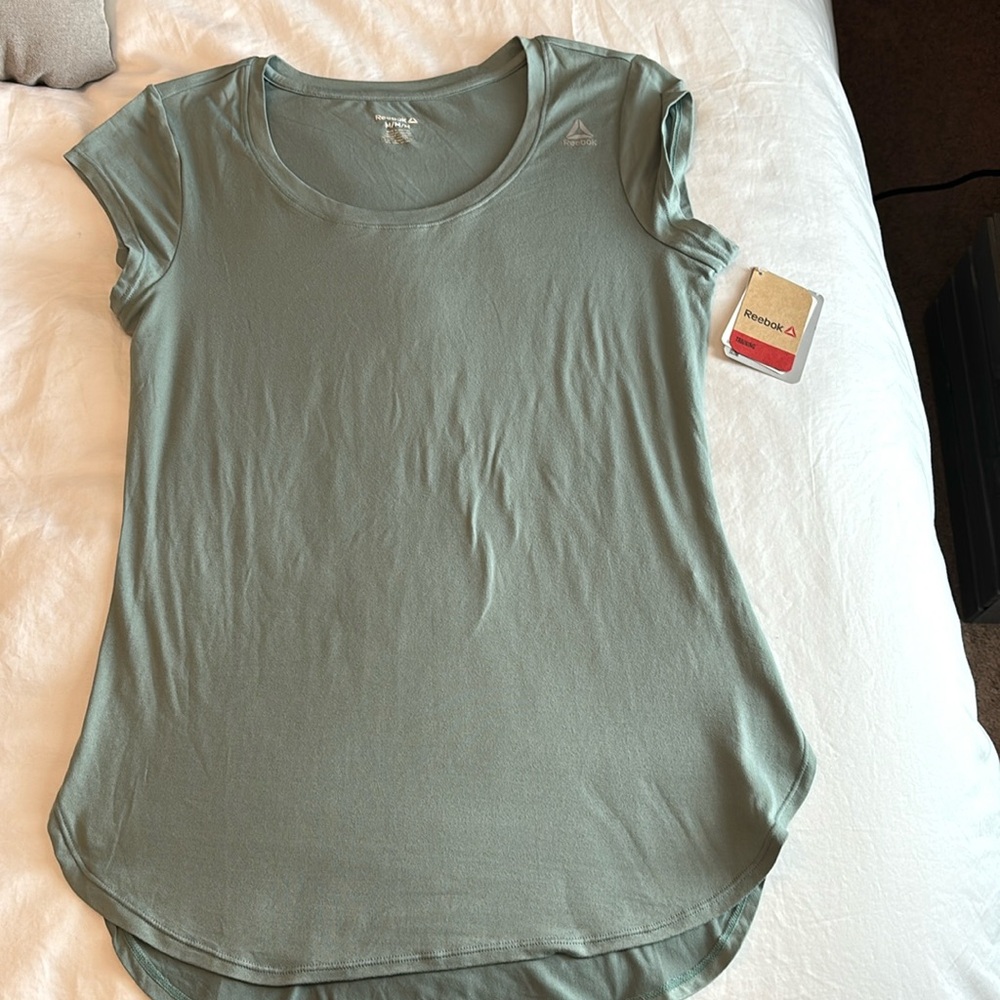 Reebok Moisture Management Slim Green Training T-Shirt